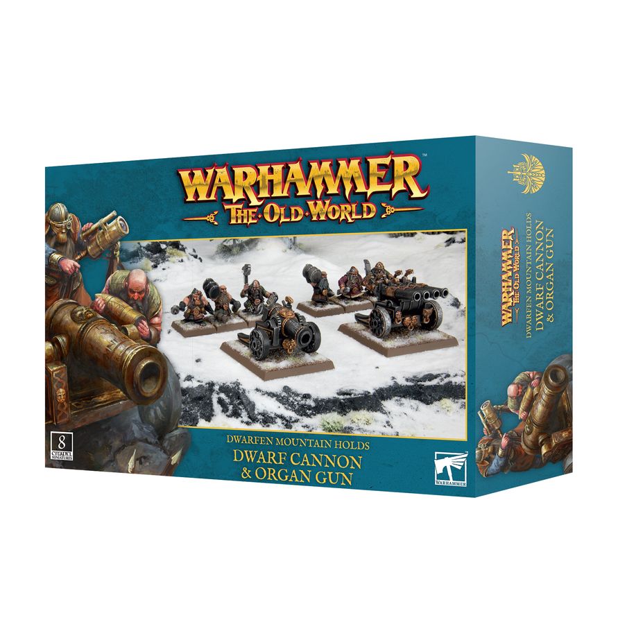 Warhammer The Old World Dwarfen Mountain Holds Dwarf Cannon and Organ Gun