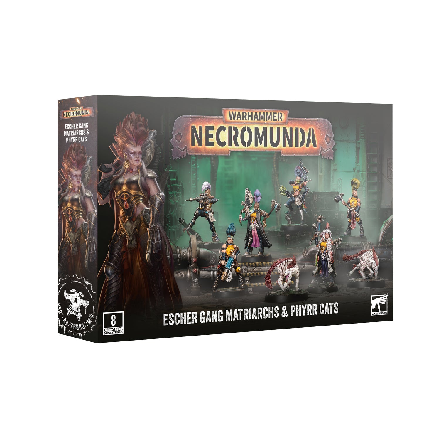 Warhammer Necromunda Escher Gang Matriarchs & Phyrr Cats